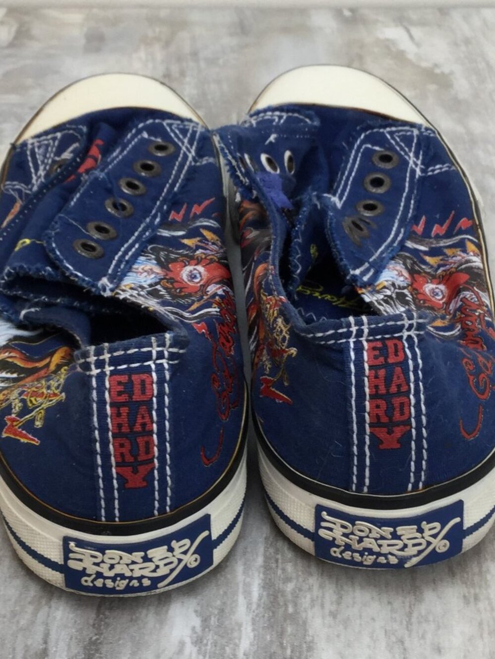 Ed Hardy Blue Sneakers 9 - Picture 6 of 9